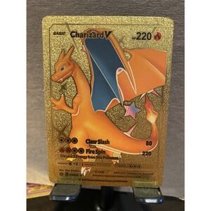 Charizard Foil Metal Pokémon Pokemon‎ Fan Art Collectible Card Trading